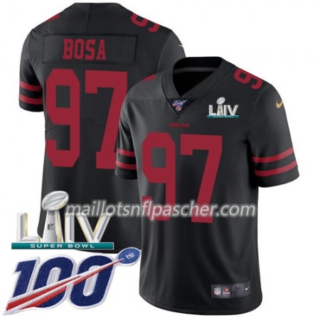 Maillot San Francisco 49ers Nick Bosa 97 Nike Noir 100th 2020 Super Bowl LIV - Homme